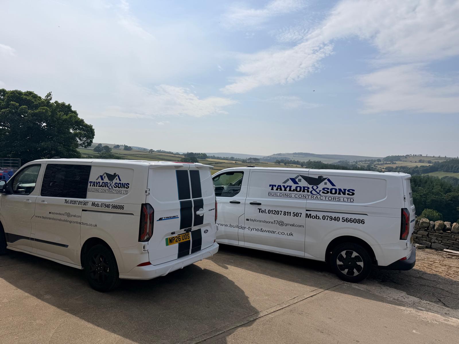 New signs on the vans — view 4