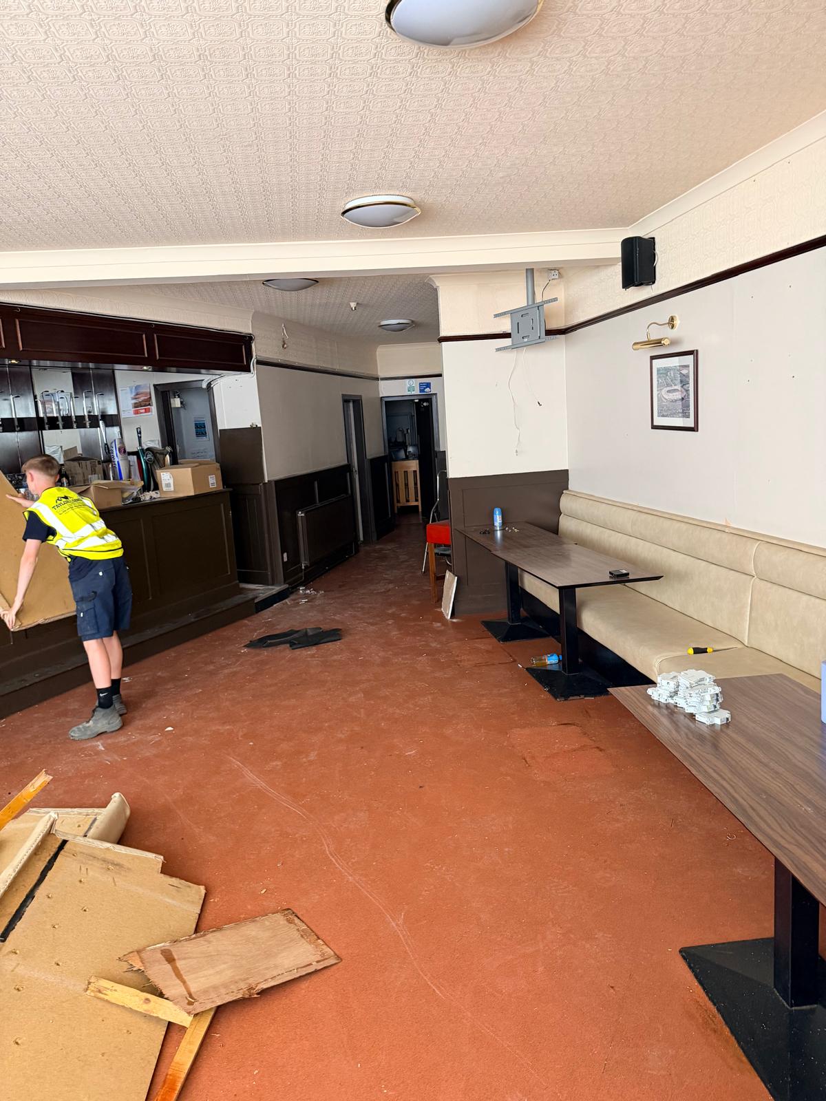 Thistle Bar Alloa — trade works on site