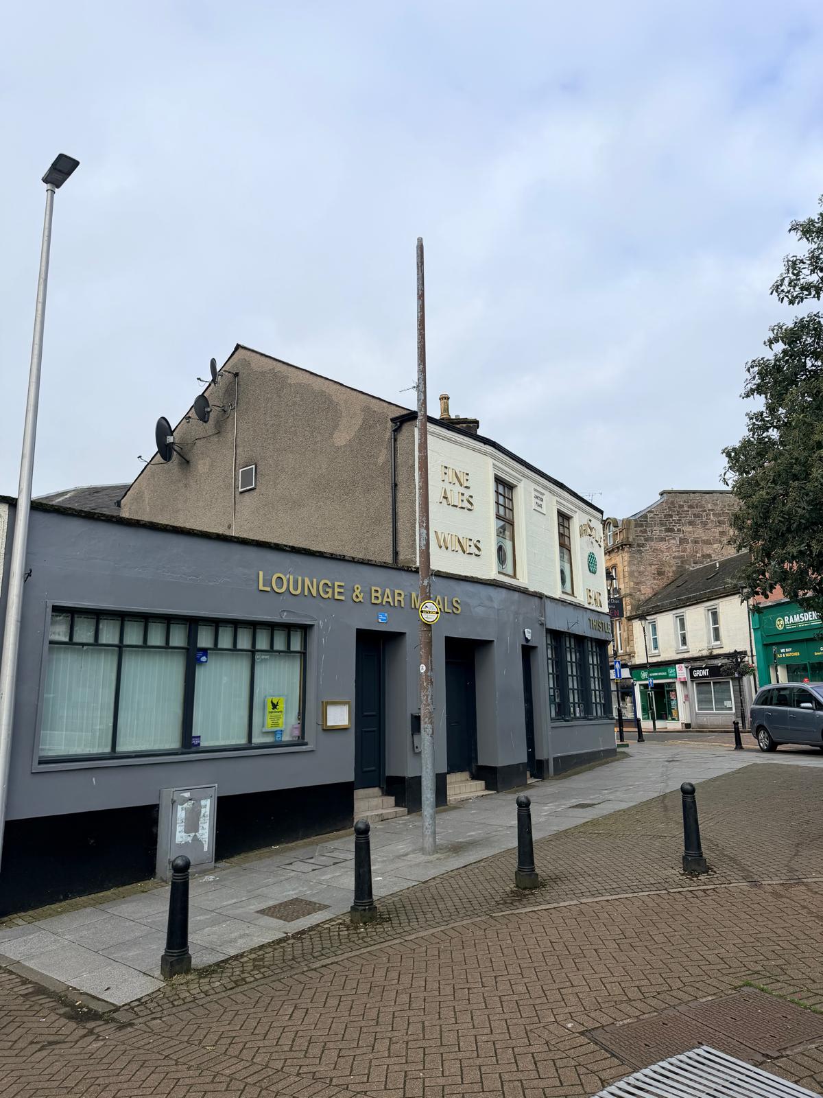 Thistle Bar Alloa — site progress through the bar
