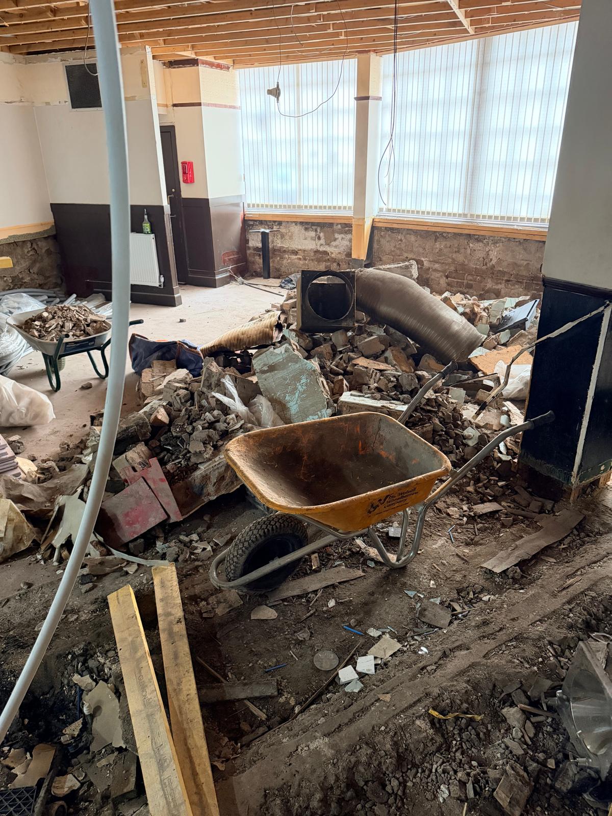 Thistle Bar Alloa — ongoing commercial building works