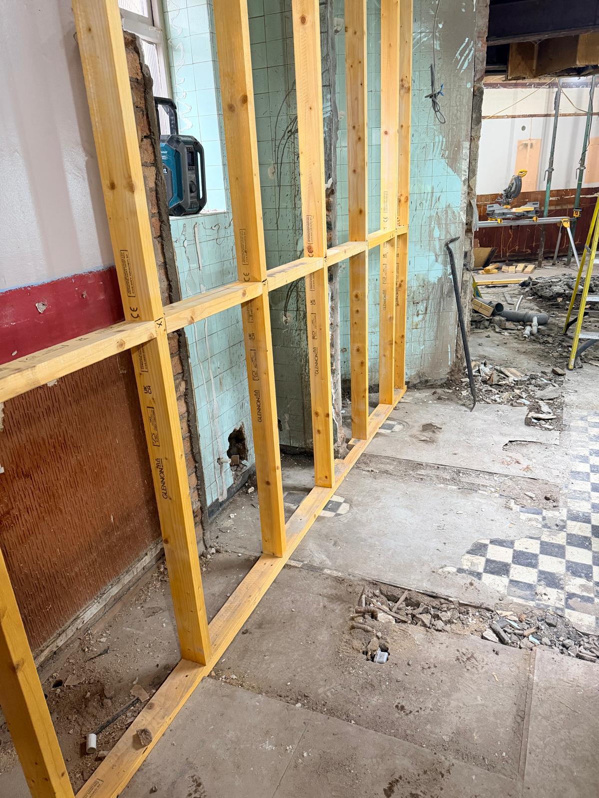 Thistle Bar Alloa — refurbishment works continuing on site