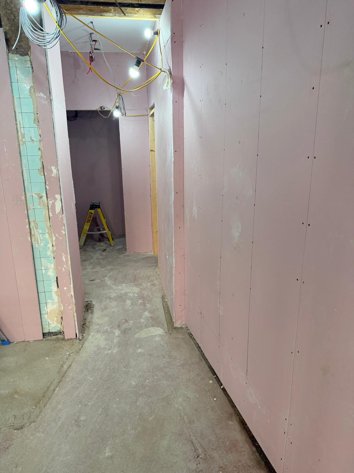 Update 24 July — boarded corridor ready for second-fix works